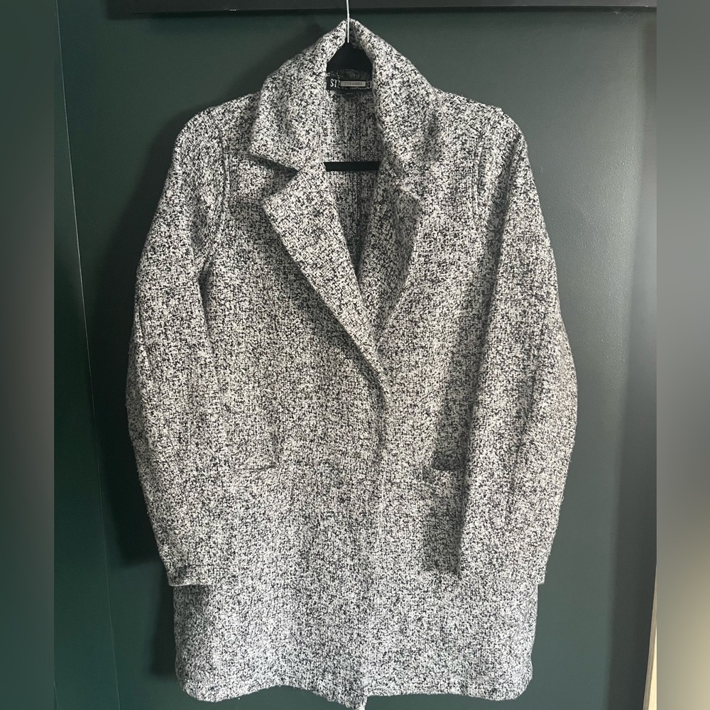 Steve Madden Salt & Pepper Wool Coat